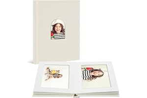 Vienrose Small Photo Album 6 x 4 for 20 Pictures, Linen Cover Premium Photo Book with Memo Space, Ideal for Wedding Albums, Memory Books, and Travel Journals, Beige