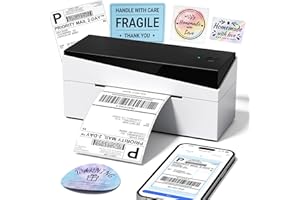 Omezizy 249BT Bluetooth Etikettendrucker DHL,Labeldrucker 4x6,Versandetiketten Drucker,DHL Label Printer Kompatibel mit Amazon, Etsy, Shopify, Royal Mail, DHL, FedEx, etc