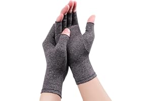 GEBELL Rheumatoid Arthritis Gloves - Compression Gloves Fingerless Joint Pain Relief Hand Mitten Warmth Gloves Carpal Tunnel Gloves for Women Men