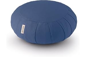 basaho CLASSIC Zafu Meditationskissen Yogakissen | Bio-Baumwolle | Buchweizenschalen | Abnehmbarer und waschbarer Bezug