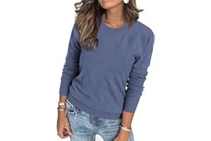 Arach&Cloz Womens Jumpers UK Short Long Sleeve Crew Neck Ladies Knitted Tops Casual Dressy Sweater
