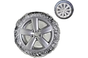 VADO VLTRA Car Tire Cover, 12 Pcs Universal Disposable Dust-proof Tire Protector Wheel Refurb Tyre Mask Prevent Overspray, Wheel Tire Covers for Spray Paint Car Wash (12 Pcs)