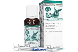 alfavet RodiCare Immunologiczny wzmocnienie odporności królików, świnek morskich i małych gryzoni, karma uzupełniająca, 15 ml, strzykawka dozująca