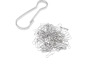 Smgda 100Pcs Flag Pole Clip Hooks, 25mm Metal Lanyard Snap Spring Clips Hooks, Stainless Steel Flag Snap Hooks for Key Chain/ID Card/DIY, Rust-Proof Lanyard Snap Clip Hooks