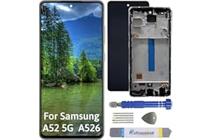 Int'x Full INCELL Display für Samsung A52 5G A526 LCD Bildschirm Ersatz Touchscreen mit Werkzeug Schwarz mit Rahmen Hohe Qualität