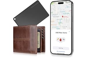 SUOXIOM Air Tag Karte Wallet Tracker Karte,1,6mm dünn,wasserdicht Smart Bluetooth Tags Item Tracker Finder mit Ladekabel, kompatibel mit Apple Find My (nur iOS), für Koffer,Taschen,Pässe,Gepäck