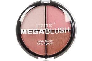 Technic Mega Blush 4-in-1 Compact - 4 Buildable, Pressed Powder, Highly Pigmented Blusher Shades To Mix & Match For A Fresh & Radiant Face Makeup Look. 14.4g