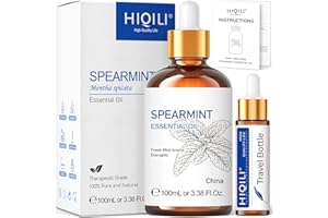 HIQILI Spearmint Essential Oil 100ml, Pure and Natrual Spearmnint Oil