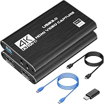 Scheda Di Cattura HDMI USB 3.0 4K Loop-Out 1080p 60fps Per Streaming E Gaming – Compatibile PS5 Switch Xbox PC - 2