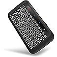 ETZIN H20 Mini Wireless Handheld Keyboard Remote with Touchpad Mouse Combo Backlit 2.4Ghz Rechargable Work with USB Receiver for Computer,Android Tv Box,HTPC,IPTV,PC,Windows,O/S etc