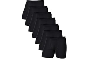 Comfneat Herren Boxershorts Langes Bein Unterhosen Elastisch Baumwolle Elasthan Unterwäsche mit Eingriff