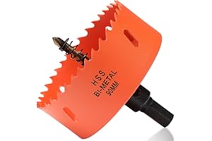 ITOOLFIRM Sierra perforadora bimetálica de 90 mm, broca perforadora para madera y metal, corona redonda bimetálica con profundidad de corte de 35 mm para acero, hierro fundido, aluminio, paneles de yeso