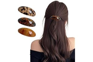 FDHBDF 3 Stück Acetat-Haarspangen, große Vintage-Damen-Haar-Accessoires, französische Schildkrötenspangen für dickes Haar, Mädchen-Accessoires für dickes Haar