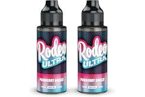 Twin Pack - 2 x 100ml Pomberry Breeze Vape Liquid Vape Juice E Liquid 70/30 Ecig Juice Cigarette Liquid Sub Ohm Flavoured E Cigarette E-Liquid Nicotine Free Short Fill Rodeo Ultra (Rodeo E Liquid)