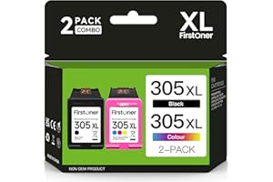 Firstoner 305XL de Cartuchos de Tinta, 305XL Cartuchos de Tinta Negra y de Color Compatibles con los Cartuchos HP 305 para Envy 6000 6032 6020 6055 Pro 6400 DeskJet 2700 2720e 2722 2752 Plus 4100