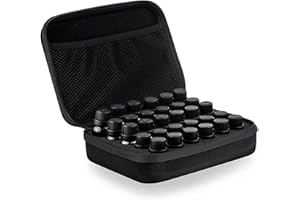 Dantolo 30 Löcher Ätherische Öl Tasche Aufbewahrung, wasserdichte Aufbewahrungsbox Koffer Eva Nagellack Tasche Aromatherapie Öle für 5ml 10ml 15ml Flaschen ST