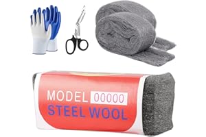 ARCPNRT Lana D'acciaio, 2 Pezzi 100g 00000 di Lana D'acciaio per Levigare il Legno, La Pulizia di Vetri, Marmo e Mobili, per Riempire Buchi e Crepe Nei Muri