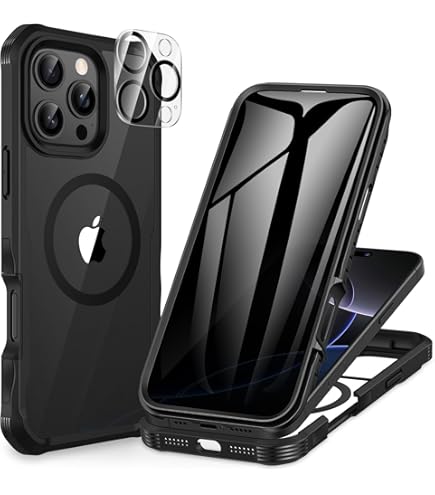 Coque Lanhiem Pour IPhone 16 Pro Max - Étui Intégral étanche Et Antichoc, Noir