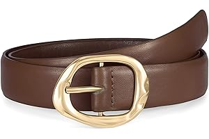 Waist Wow Leather Belt for Women Fashion Belt for Women for Jeans Trousers Dress Leather Belt with Gold Buckle