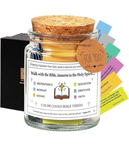 Bocal Spirituel Avec 90 Versets Du Coran Codés Par Couleur - Cadeau Inspirant Pour Réflexion, Paix Intérieure Et Occasions Spéciales