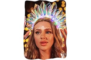 Flovel LED Crown Headband Luminous Headbands Festival Party Rave Costume Hair Accessories for Women, Plastic
