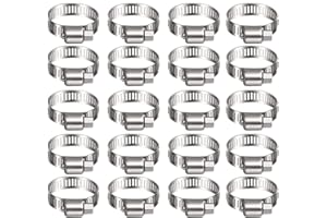 Litensh 20 collier de serrage tuyau arrosage en acier inoxydable, collier serflex inox metal 10-16mm, serre flex serrage métallique pour d'engrenage conduits de carburant plomberie automobile piscine