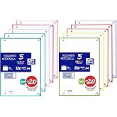 Oxford, A4 Perforated Squared Sheets, Pack of 2 Refills, 240 Sheets | 5x5 Grid, Pastel and Vivid Colors Bands