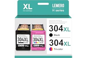 Lemero 304XL Cartuchos Compatibles para Tinta Impresora HP 304 XL Negro y Color Pack para HP Envy 5030 5032 5010 5020 DeskJet 2630 2633 3750 3760