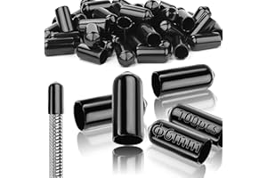TXXATX 100 Pezzi Tappi di Gomma 6mm Vinile Tubo Rotondo Copertura Viti per Bottiglie Tappi Tondi Nero per 5,5-7mm Tubi Protezione Filo Sedia Gamba Tappi Bullone
