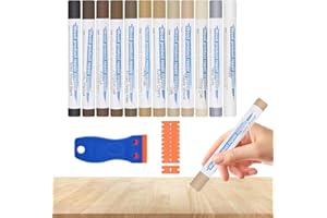 CUTIOLLY Kit Per Riparazione Mobili,Marcatori in Legno,Penna Correzione Mobili,Riparazione Legno,Cera per Riparazione Legno,Pastelli a Cera per Riparazione Mobili,Kit Riparazione per Cera Dura,Cera per Legno