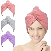 AMZFit Mikrofaser-Haartuch Für Frauen – Extra Groß, Saugstark, Mit Elastischem Band