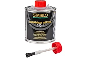 STABILO BEFESTIGUNGSTECHNIK Kontaktkleber mit Pinsel 250ml | Kraftkleber, Flüssigkleber | Kleber mit extrem hoher Klebekraft