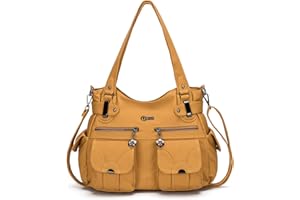 KL928 sac femmes sac à main sacs à bandoulière femmes sac à main sac à bandoulière en cuir sac à main sacs élégants sacs à main poignée sacs pour femmes avec de nombreux compartiments (Yellow)