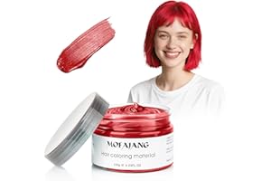 VOLLUCK Cera Para Tinte Capilar, Natural Temporal Hair Dye Wax, Spray Pelo Color para la Fiesta de Cumpleaños de Halloween 120 g (Rojo)