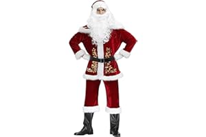 Feynman Adulte Vêtements Costume de Père Noël Déguisement de Noël
