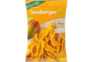 Seeberger Mangue : Lamelles de mangues séchées mûries au soleil - fruitées et exotiques - sans sucre ajouté - encas énergétique, vegan (1 x 100 g)