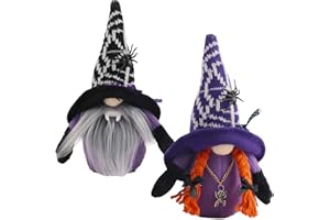 TESYEUX 2PCS Gnomo Bambola di Halloween Decorazione di Peluche Bambole Senza Volto Mensola da Tavolo di Puntelli per Foto Ornamento,Scandinavo per La Casa Giocattoli Regali