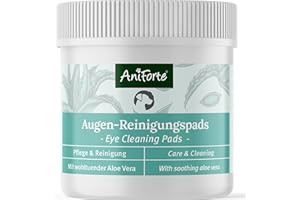AniForte Dog Eye Cleaning Pads Pack of 100 - Gentle Cleaning Wipes for Your Dog's Eye Care, Mild Eye Cleaning Without Irritation, Removes Tear Stone & Dirt, Tear Stain Remover for Dogs