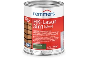 Remmers HK-lasyr 3-i-1 [plus] grangrön, matt, 0,75 liter, lösningsmedelsreducerad premium träskyddslasyr för utomhusbruk, 3-i