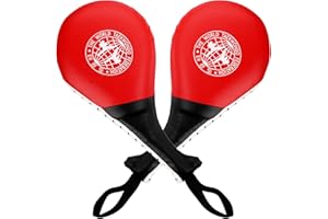 Frcctre 2 Stück Taekwondo Kick-Pads, langlebige Schlag-Pads, Kicking Target Pads Punching Paddles für Tae Kwon Do Karate Kickboxen Kampfsport-Training, 15 x 7,5, Rot