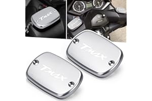 MOLONG 2 pezzi CNC Alluminio Tappo Serbatoio Liquido Pompa Freno Anteriore Per T-MAX 500 Tmax 500 2008-2011 T-MAX 530 sx dx 2012-2019 T-MAX 560 Tmax 560 2019-2020 Argento