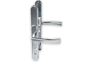 UPVCSTORE Chrome Universal Flexi UPVC Repair Door Handle Set Adjustable 92mm 68mm 62mm PZ Lever