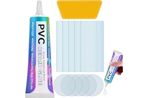 JOYAONE Inflatable Puncture Repair Kit, 60ml Heavy-Duty Waterproof PVC Glue for Inflatables, Air Mattresses, Pool Toys, Tents,Hot Tub, Swimming pool and Outdoor Gear, Flexible and Quick-Drying Pool Repair Kit