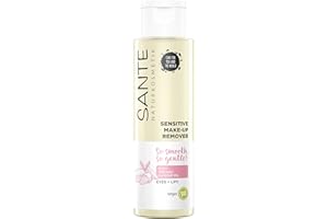 ‎SANTE NATURKOSMETIK Sante Naturkosmetik, Sensitive Makeup Entferner für sensible Haut entfernt Augen LippenMakeup auch für wasserfestes Makeup geeignet mit wertvollen BioÖlen Vegan, transparent, 110 milliliter