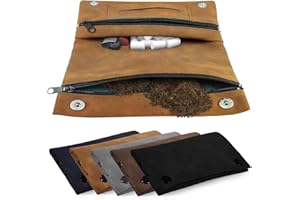 BOUFEIDA Borsa in pelle per tabacco da 30 g, per tabacco, tabacco, tabacco, tabacco girevole, borsa per tabacco