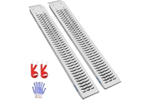 LIEKUMM 2 x 153 cm Heavy Duty Van Ramps, 440 kg Capacity Motorcycle Loading Ramps for Motorbike, E-Bike, ATVs, UTVs, Tractor, Lawnmower