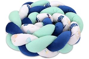 Totsy Baby Cuscino decorazione per bambini 200 cm - soffice cuscino decorativo camera dei bambini cuscino per bambini intrecciato Velluto di cotone Arcobaleno