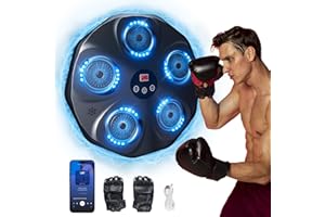 ‎FTJKGH FTJKGH Music Boxing Machine für Erwachsene, LED Musik Boxmaschine mit Bluetooth, 9 Geschwindigkeitsmodi & Zählmodus, Musik Power Boxing mit Boxhandschuhen für Training & Stressabbau