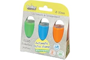 CREA LIGN' Créa Lign - Tampons Notation Automatique Evaluations Positives - CL165, Bleu/Vert/Orange