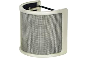 Mic Pop Filter,Micfuns Mikrofon Popschutz Ushape gold (gold)